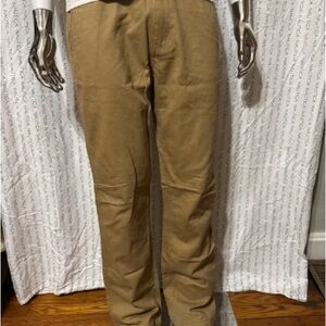 Men's Khaki Straight-Leg Cotton Pants